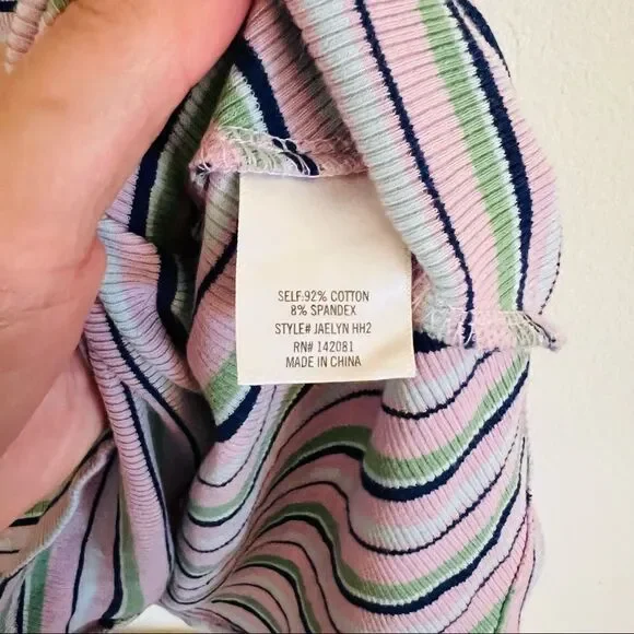 Miami striped Button Front Mini Dress Size Small - Picture 6 of 7